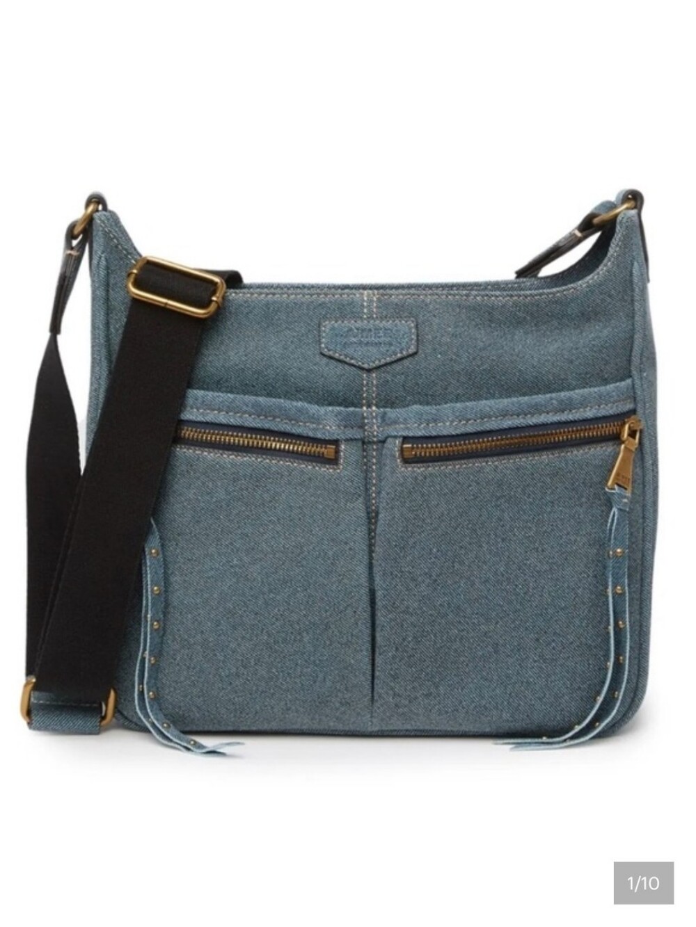 Aimee Kestenberg Denim Blue Leather Crossbody Bag